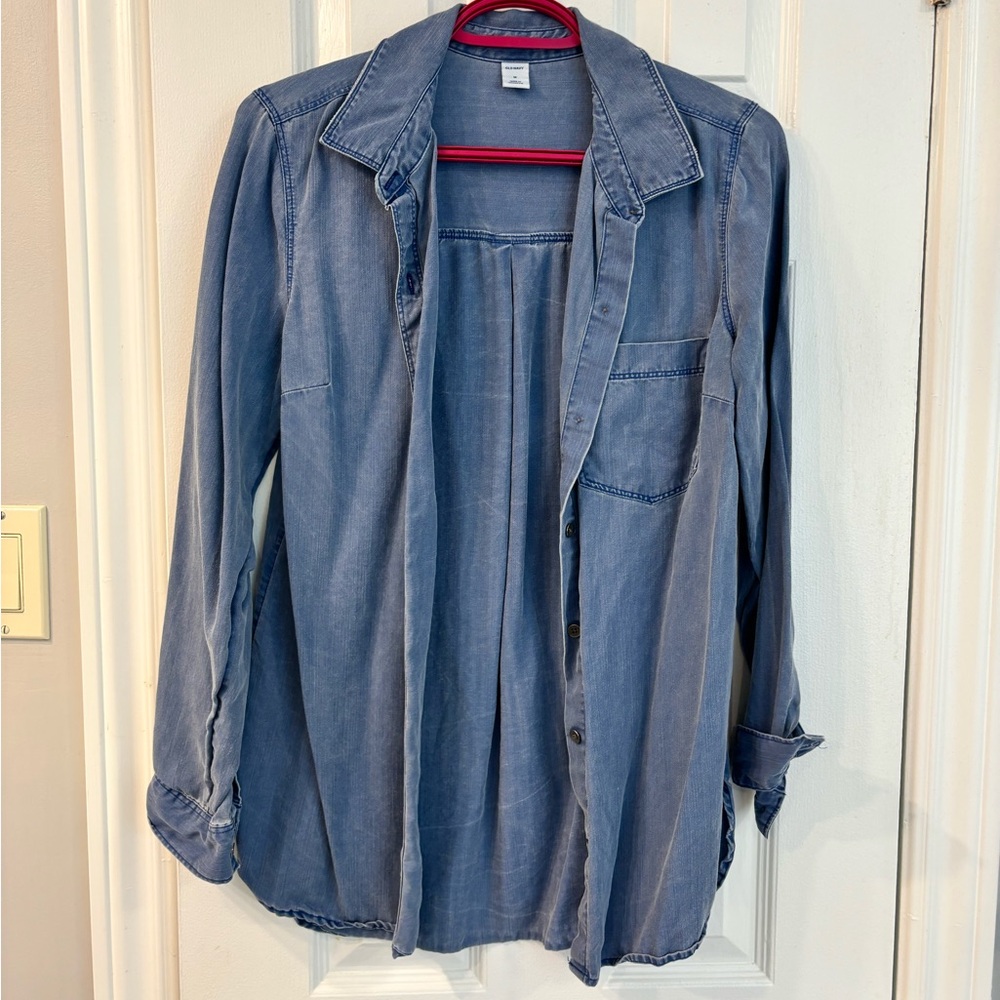 Old Navy Blue Long Sleeve Button Down Shirt
